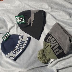 NWT MENS PUMA BEANIE HAT (Select 1 Hat)